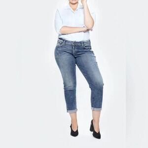 Silver Jean Co. Sam Blue Jeans Plus Size 20/L25 ankle